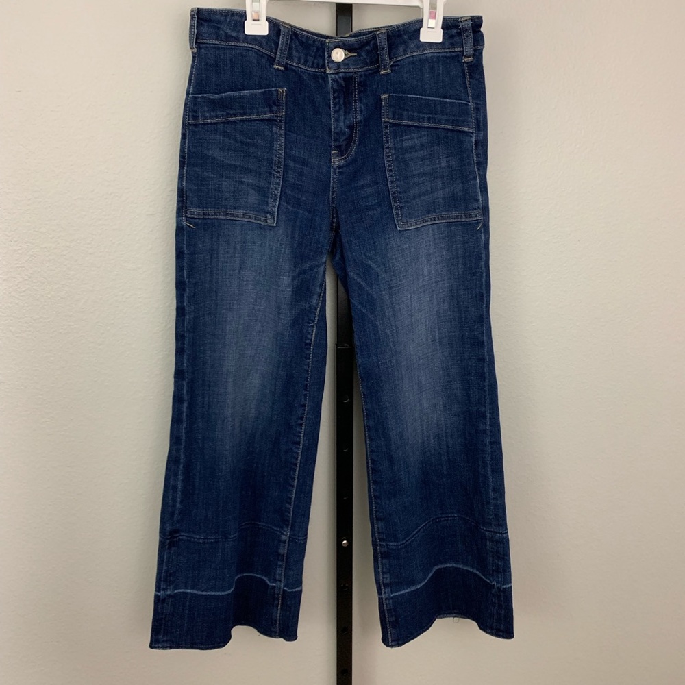 Pilcro and the Letterpress Wide Leg Cropped Jeans